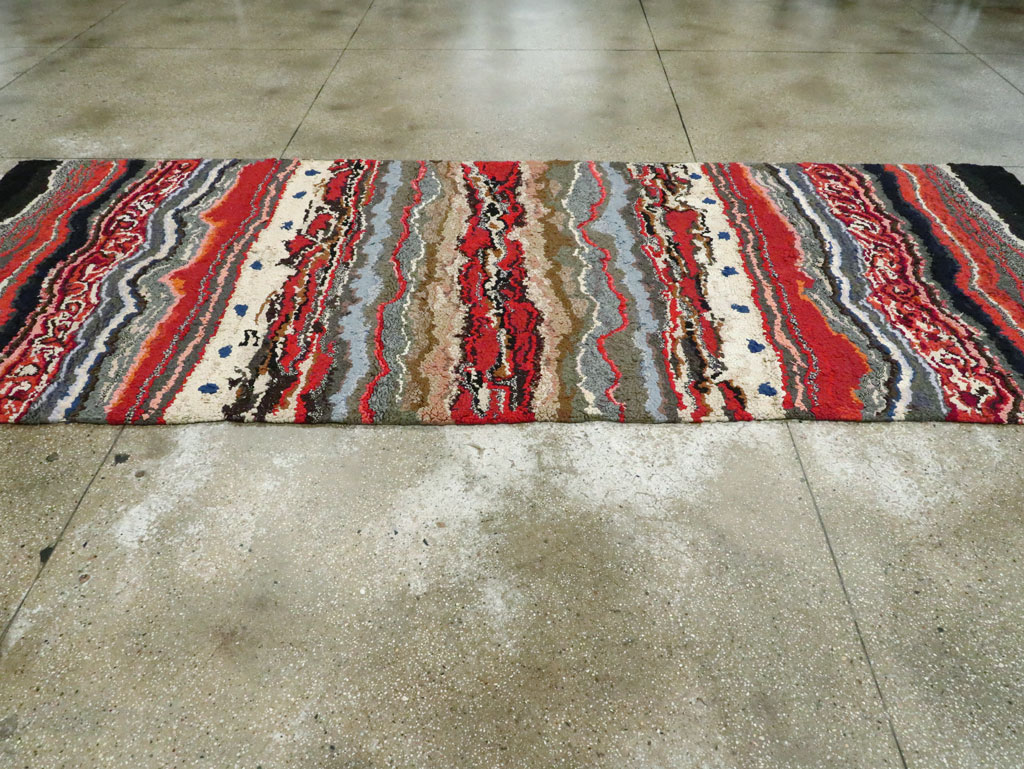Antique American Hook Rug, No.21721 - Staging