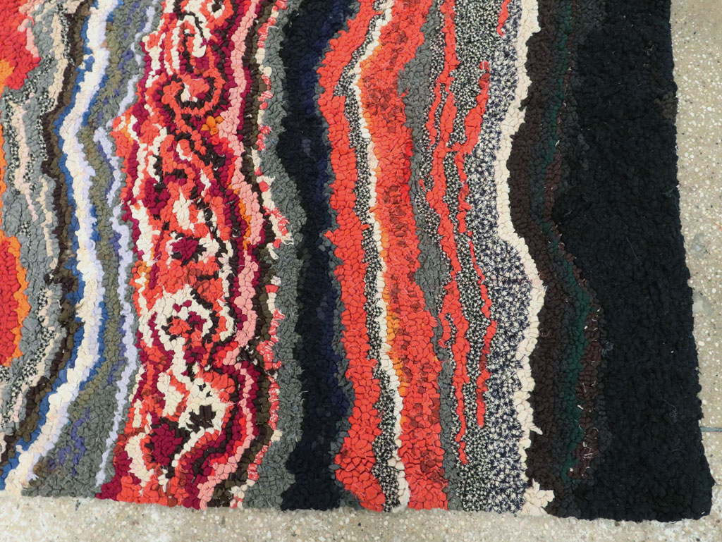 Antique American Hook Rug, No.21721 - Staging