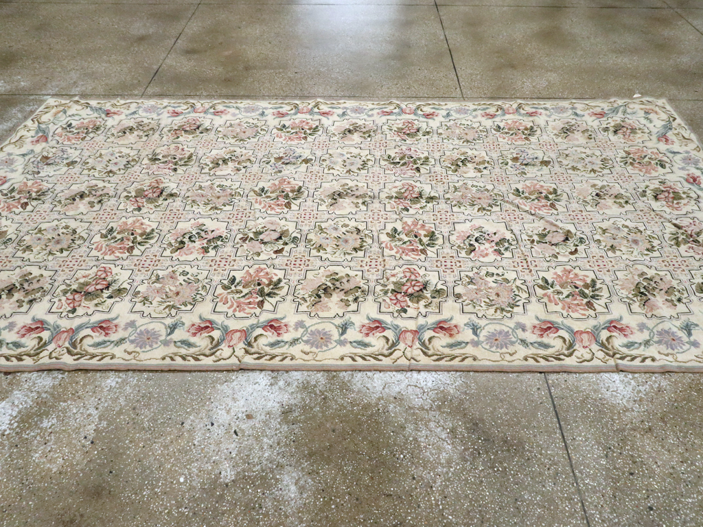 Antique English Needle-Point Carpet, No.21722 - Staging