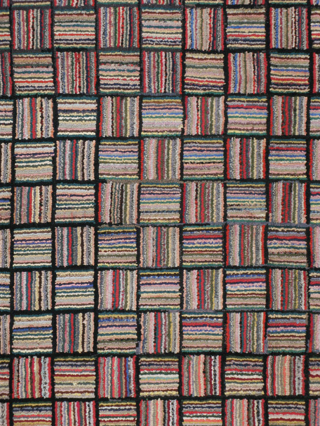 Antique American Hook Rug, No.21723 - Staging