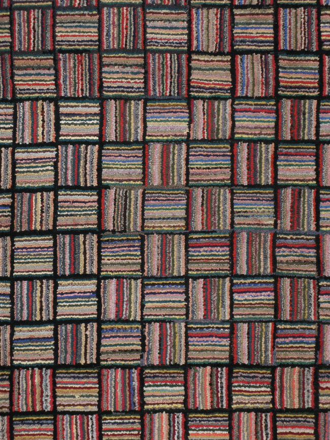 Antique American Hook Rug, No.21723 - Staging