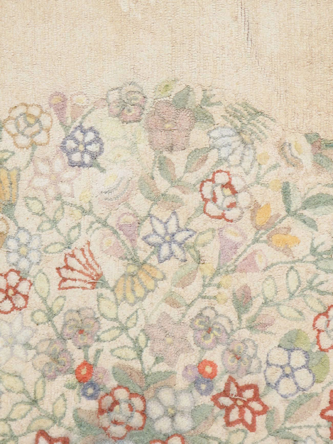 Vintage American Hooked Round Room Size Carpet, No.21726 - Staging