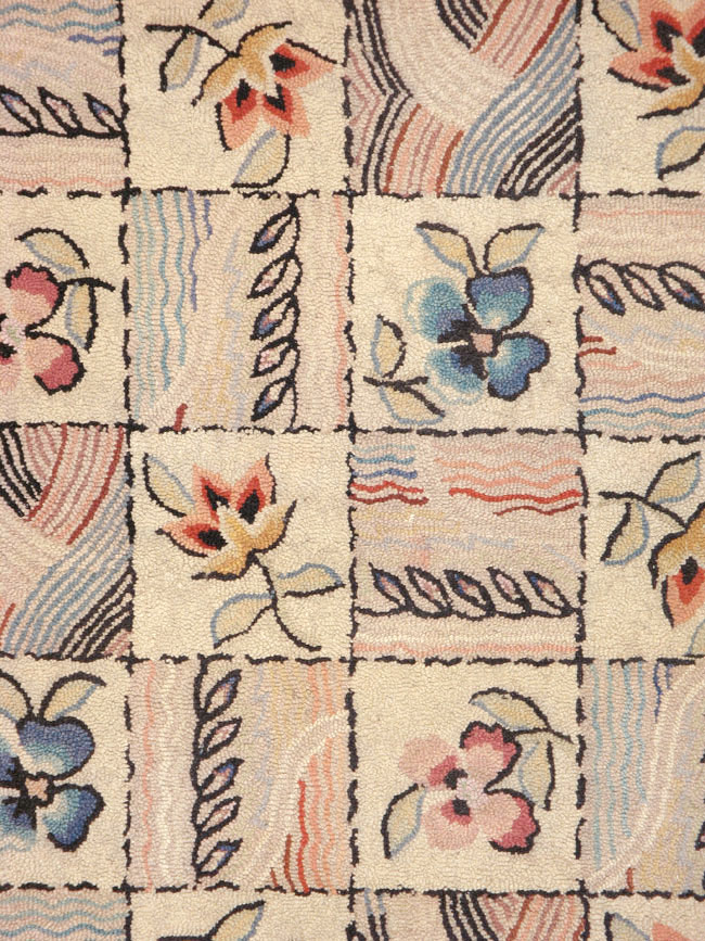 Antique American Hook Rug, No.21730 - Staging