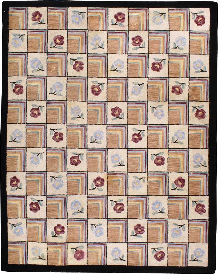 Vintage American Hook Rug, No.21736 - Staging