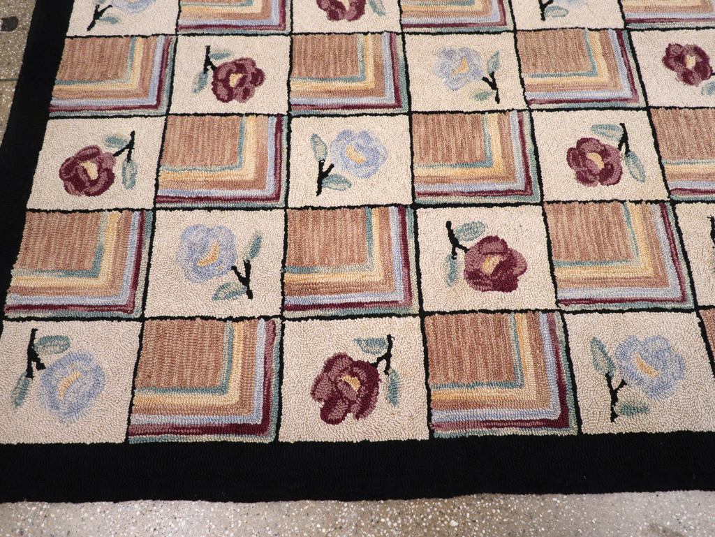 Vintage American Hook Rug, No.21736 - Staging