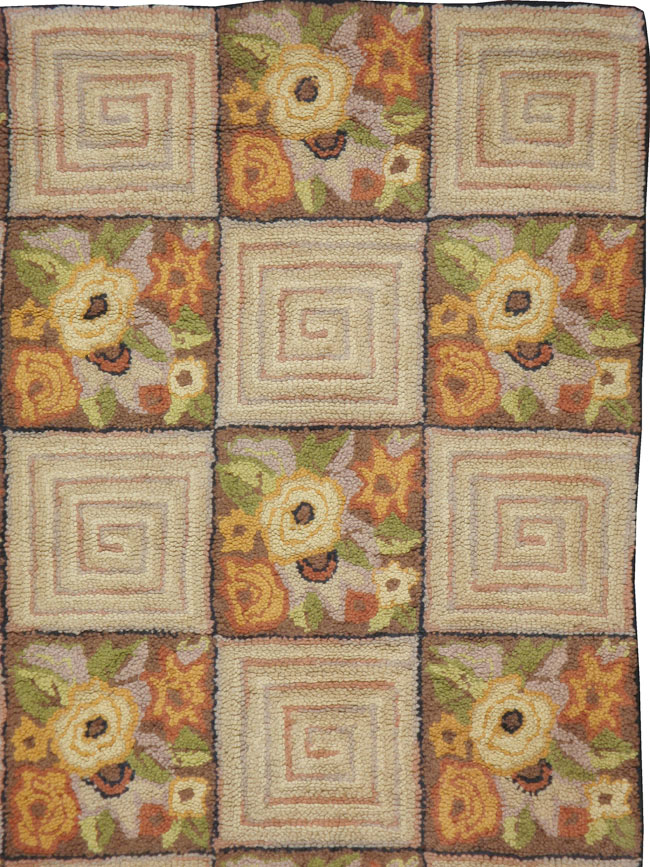 Antique American Hook Rug, No.21740 - Staging