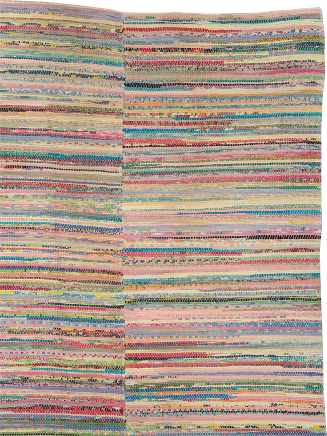 Vintage American Rag Rug, No.21743 - Staging