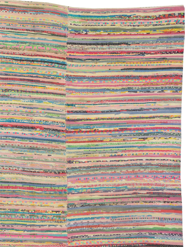 Vintage American Rag Rug, No.21743 - Staging