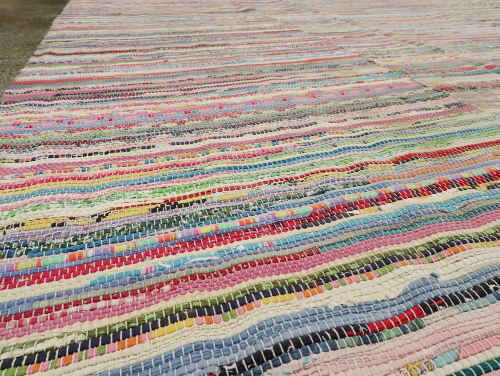 Vintage American Rag Rug, No.21743 - Staging
