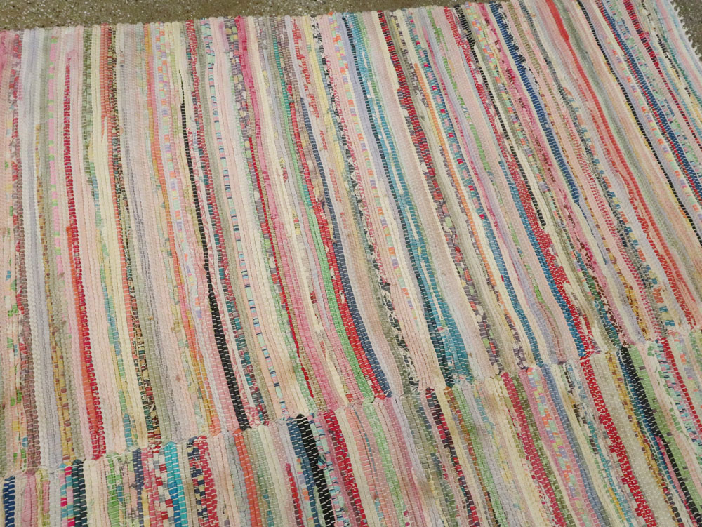 Vintage American Rag Rug, No.21743 - Staging