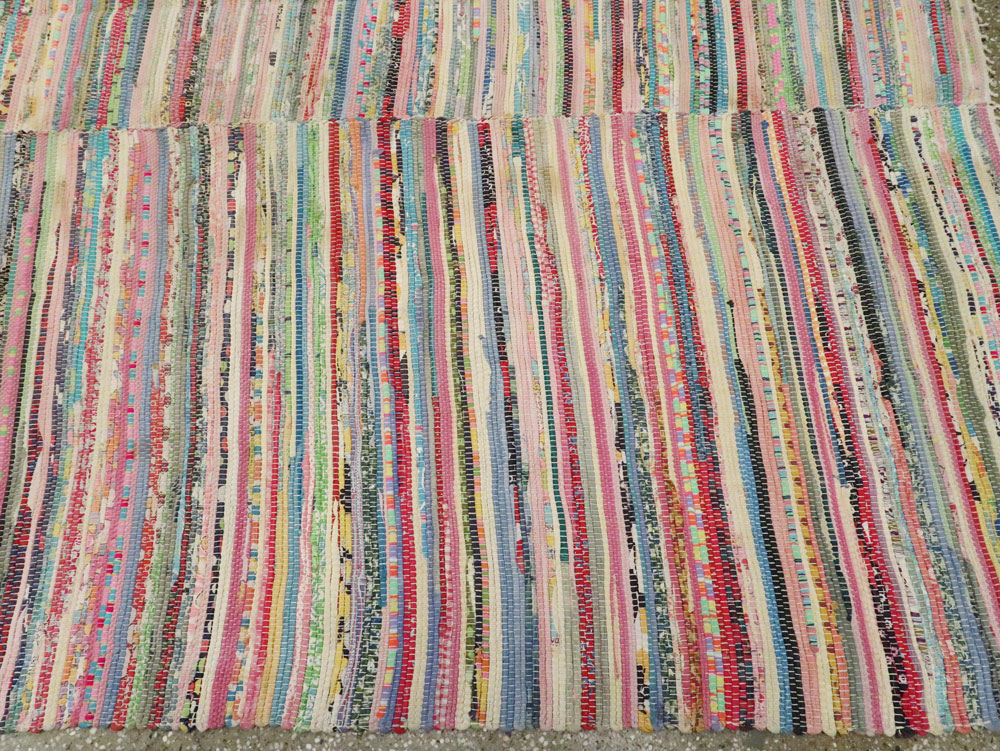 Vintage American Rag Rug, No.21743 - Staging