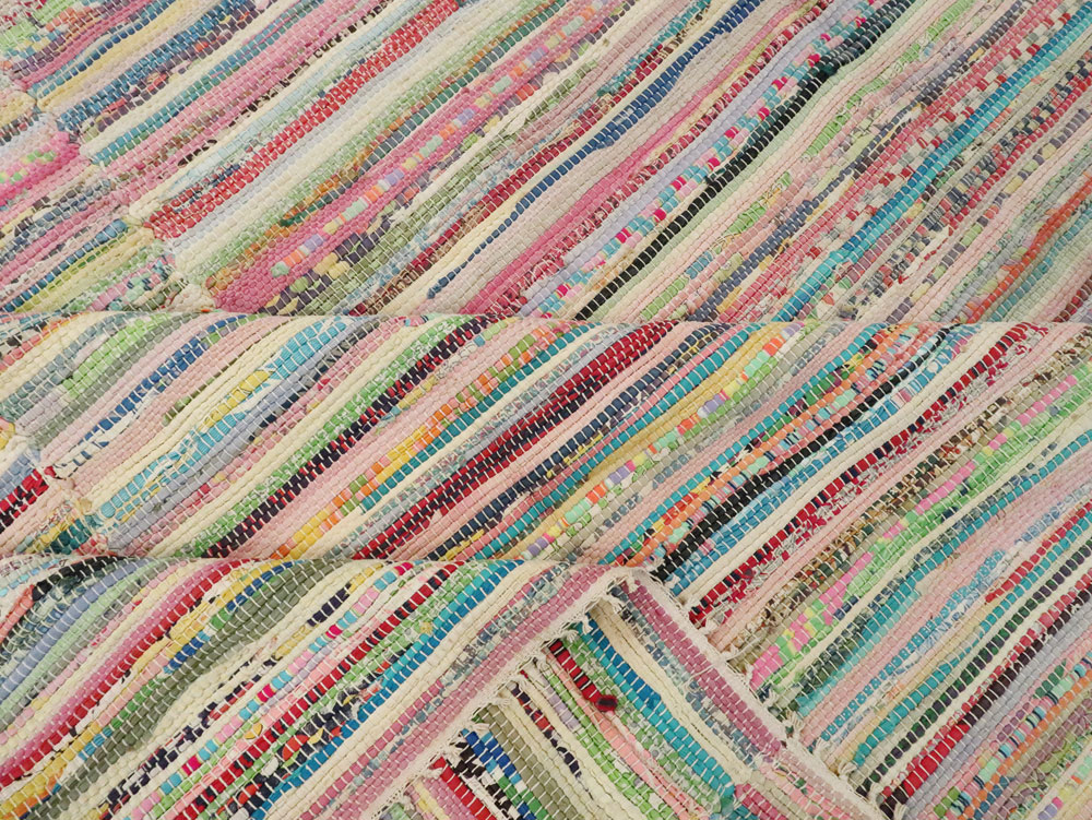 Vintage American Rag Rug, No.21743 - Staging