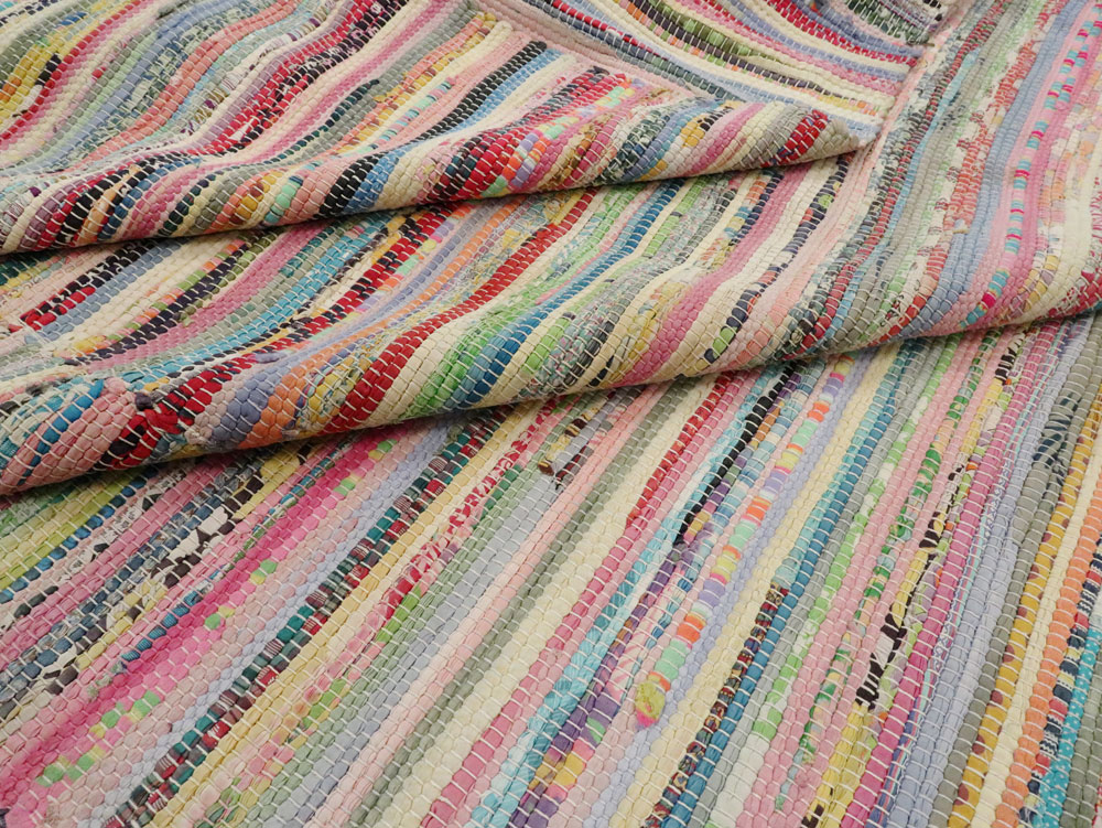 Vintage American Rag Rug, No.21743 - Staging