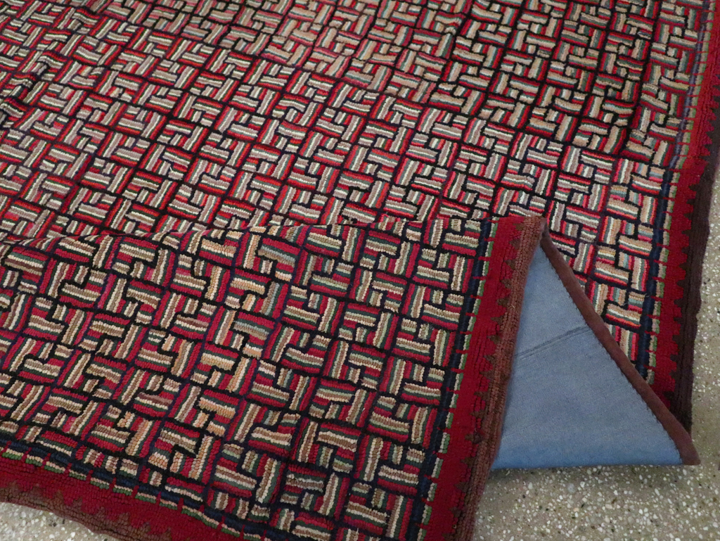 Antique American Hook Rug, No.21744 - Staging