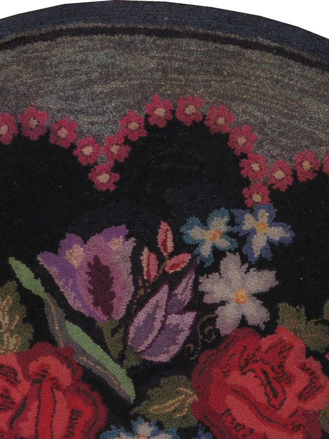 Antique American Hook Rug, No.21750 - Staging