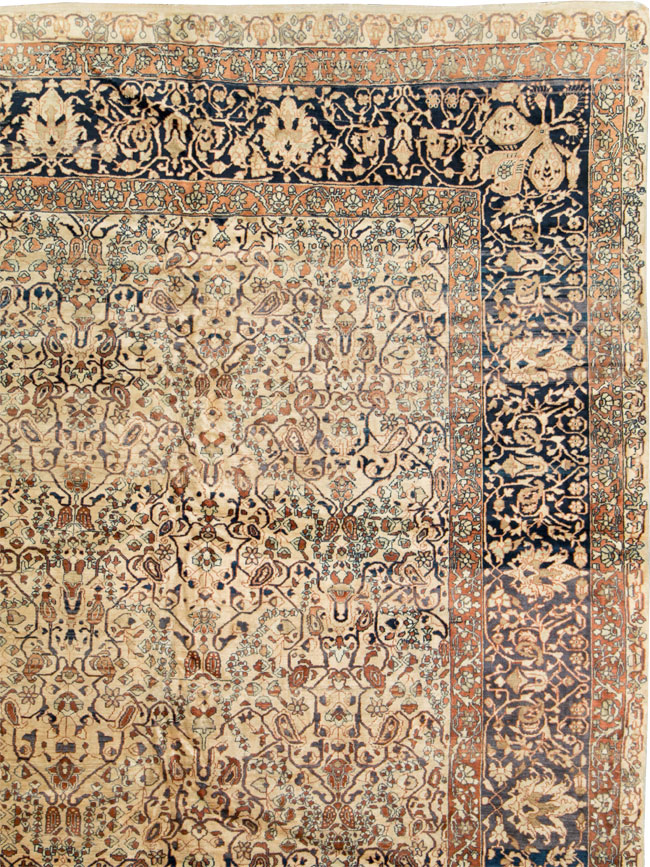 Antique Sarouk Fereghan Carpet, No.21762 - Staging