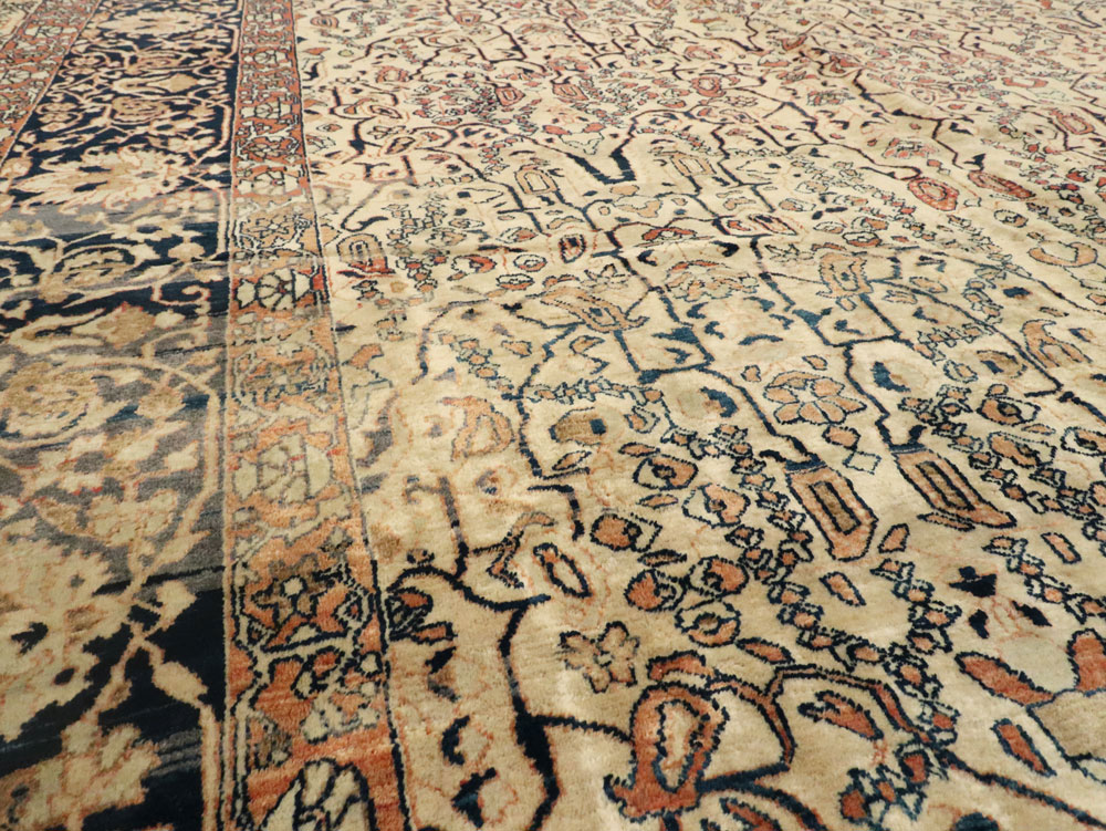 Antique Sarouk Fereghan Carpet, No.21762 - Staging