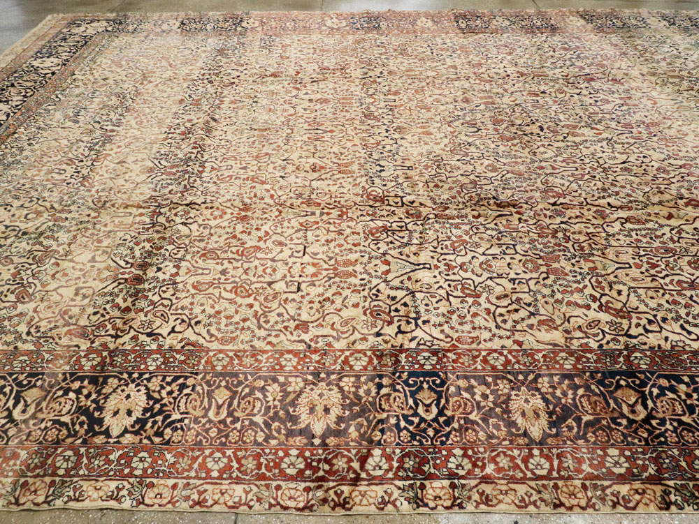 Antique Sarouk Fereghan Carpet, No.21762 - Staging