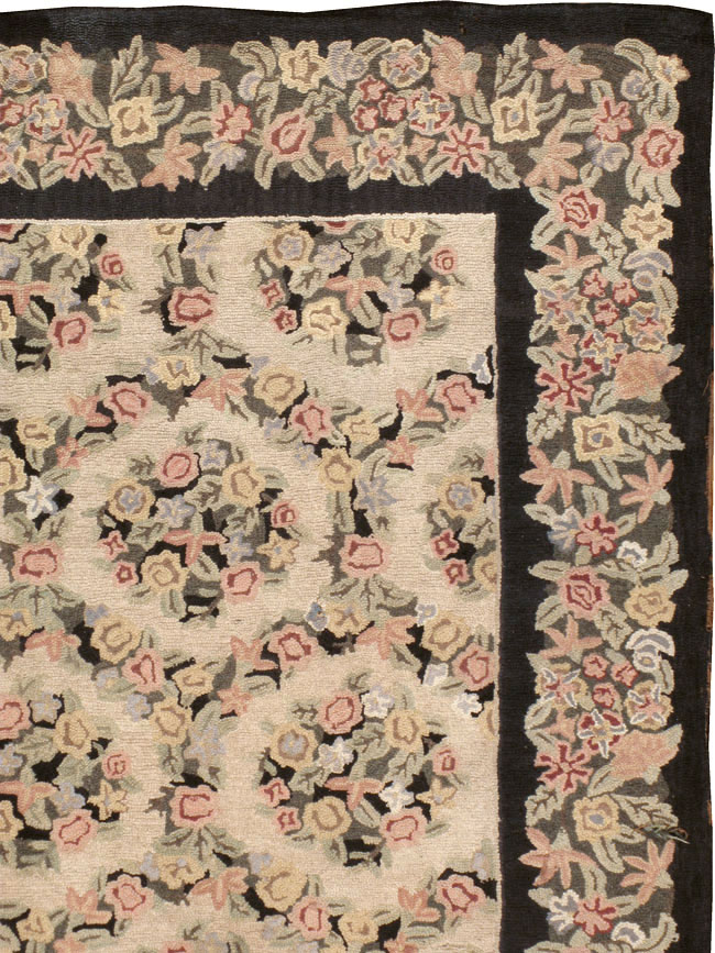 Antique American Hook Rug, No.21765 - Staging