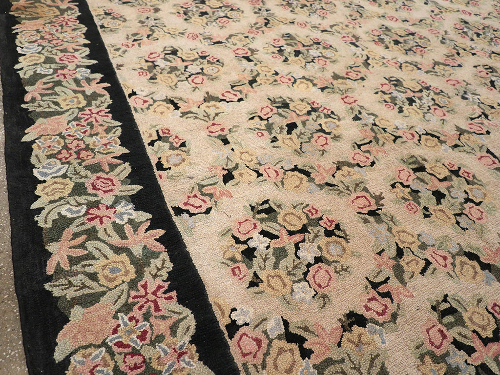 Antique American Hook Rug, No.21765 - Staging