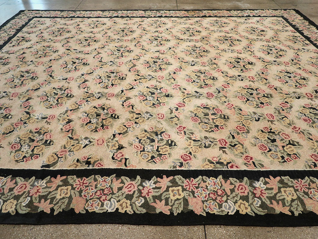 Antique American Hook Rug, No.21765 - Staging