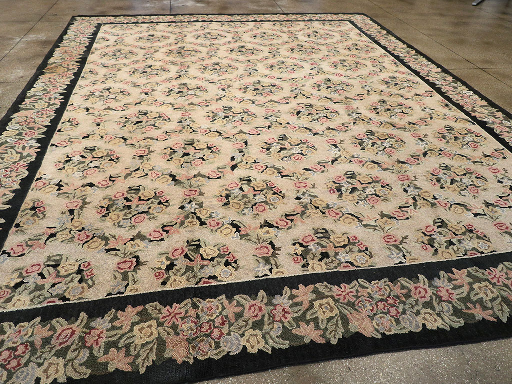 Antique American Hook Rug, No.21765 - Staging