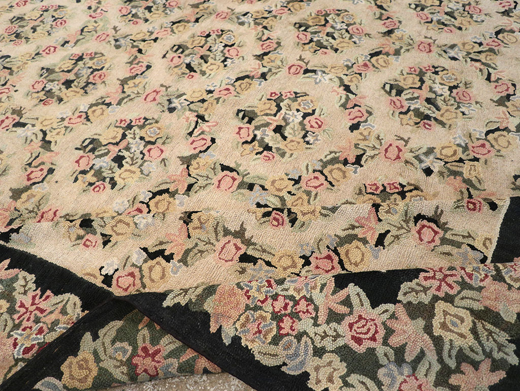 Antique American Hook Rug, No.21765 - Staging