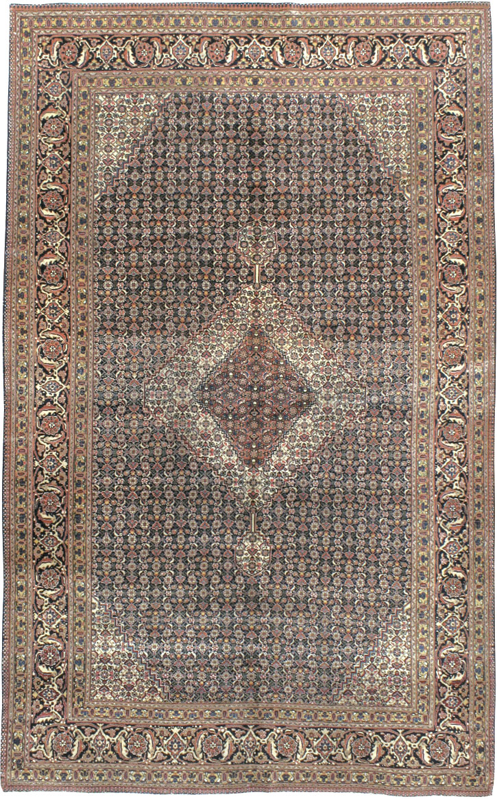 Vintage Persian Tabriz Carpet, No.21785 - Staging