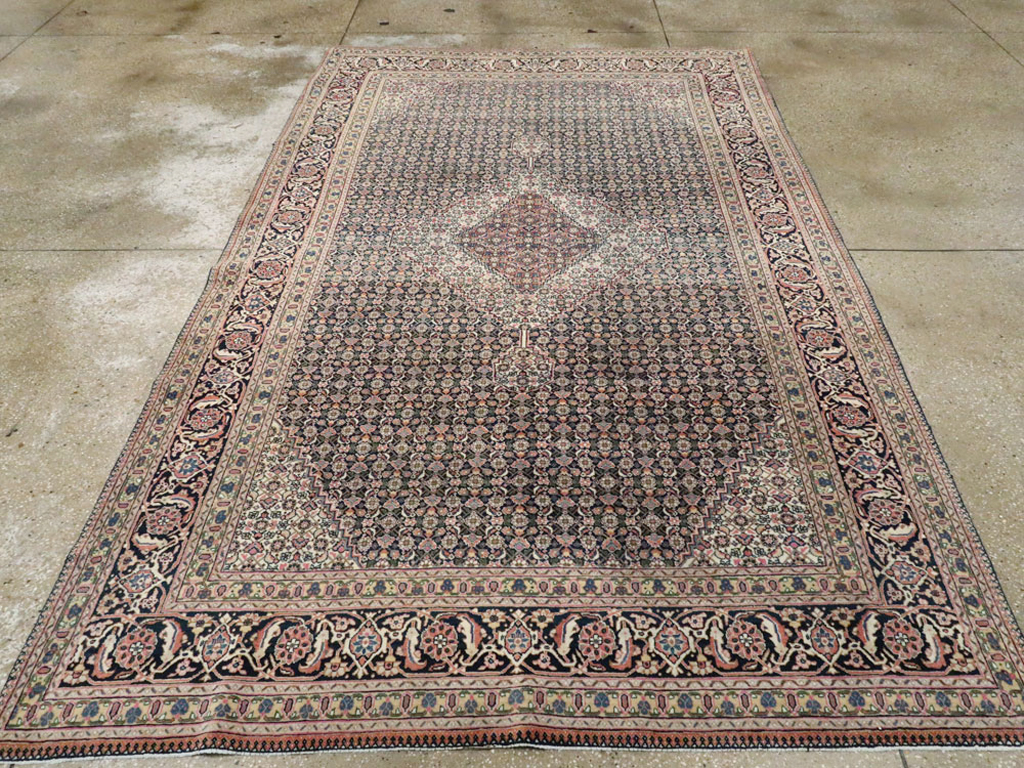 Vintage Persian Tabriz Carpet, No.21785 - Staging