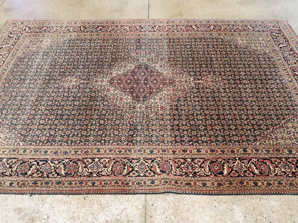 Vintage Persian Tabriz Carpet, No.21785 - Staging