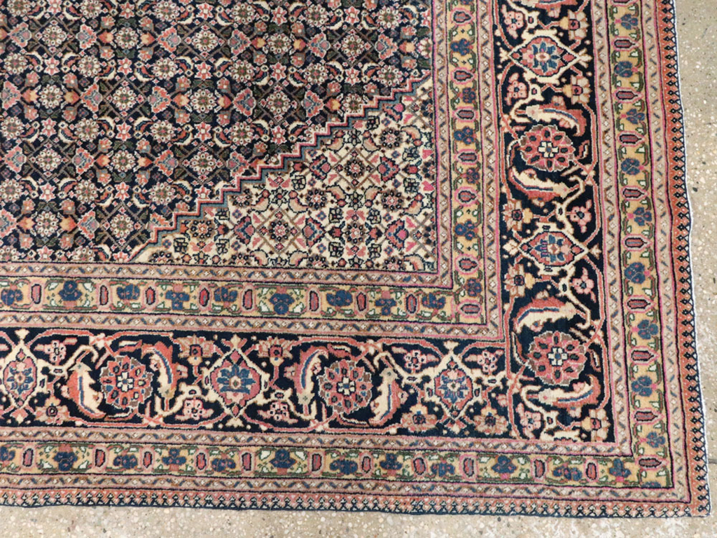 Vintage Persian Tabriz Carpet, No.21785 - Staging