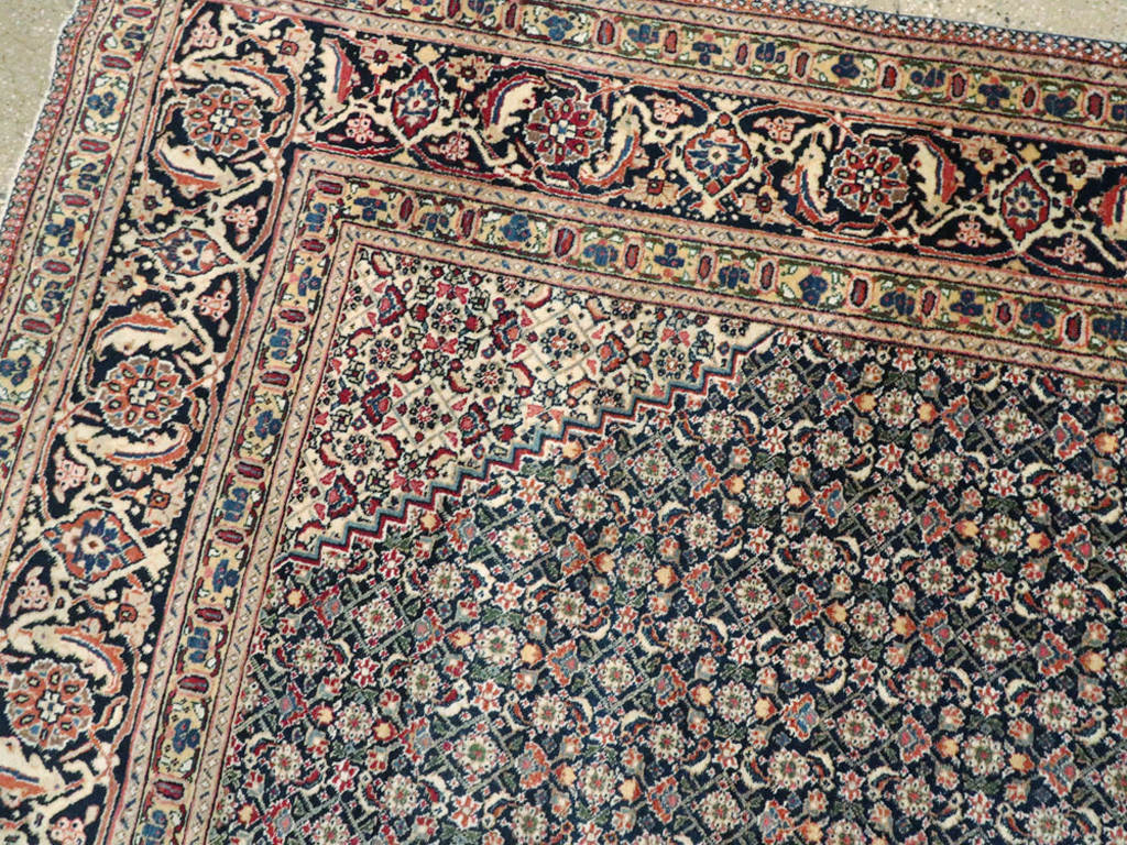 Vintage Persian Tabriz Carpet, No.21785 - Staging
