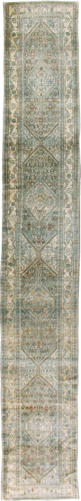 Antique Persian Bibikabad Long Runner, No.21795 - Staging