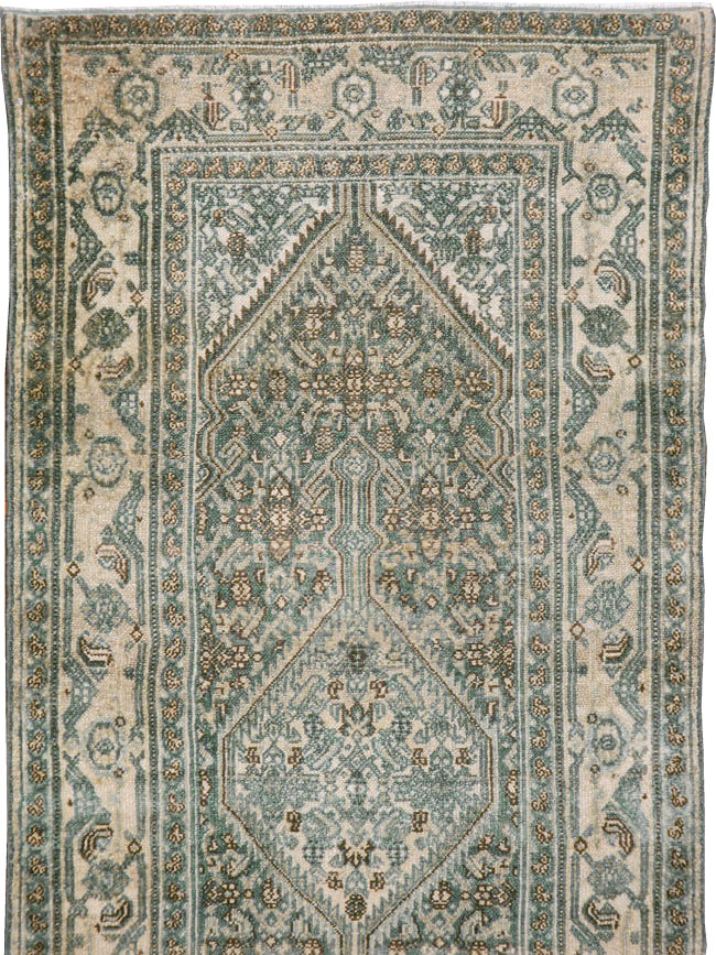 Antique Persian Bibikabad Long Runner, No.21795 - Staging