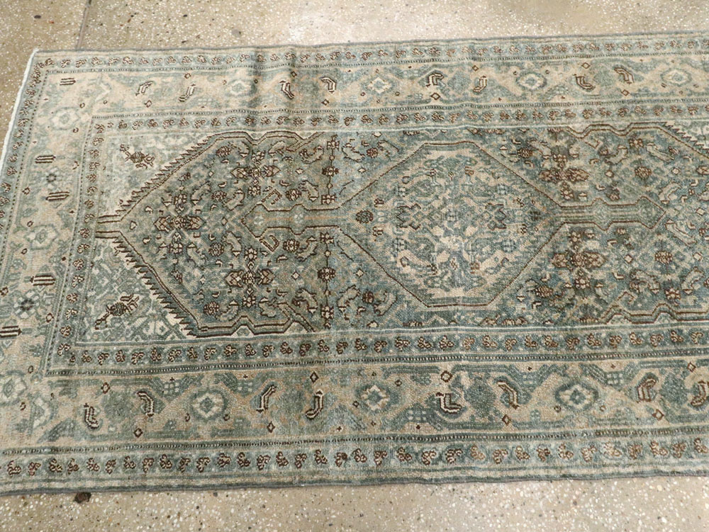 Antique Persian Bibikabad Long Runner, No.21795 - Staging