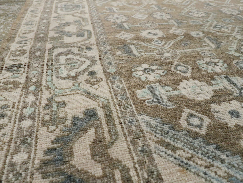 Vintage Persian Malayer Square Rug, No.21807 - Staging