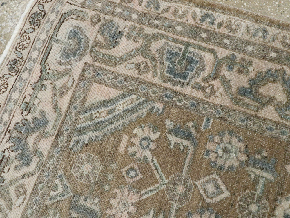 Vintage Persian Malayer Square Rug, No.21807 - Staging