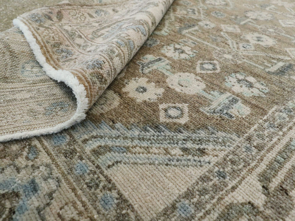 Vintage Persian Malayer Square Rug, No.21807 - Staging