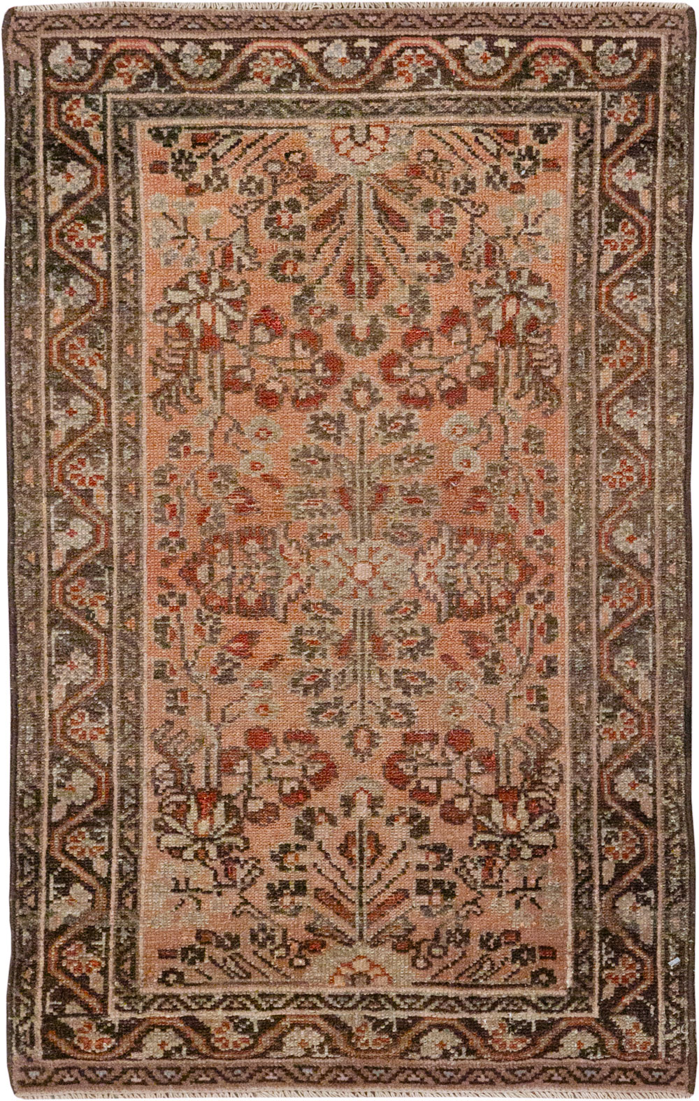 Antique Persian Malayer Throw Rug, No.21823 - Staging