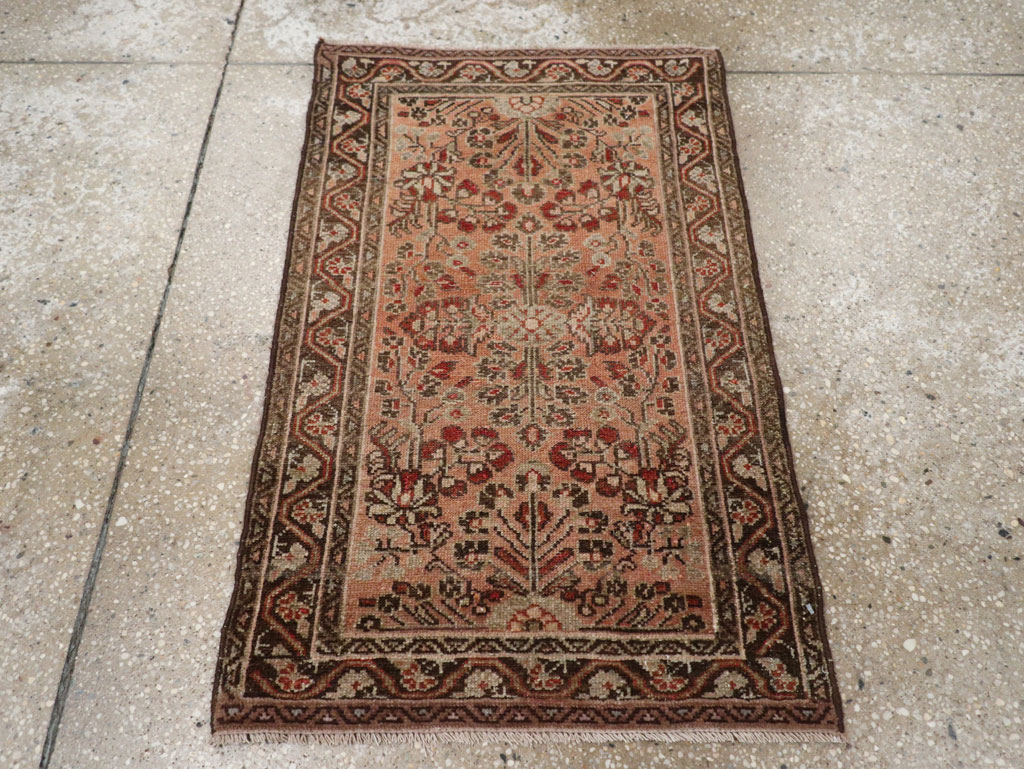 Antique Persian Malayer Throw Rug, No.21823 - Staging