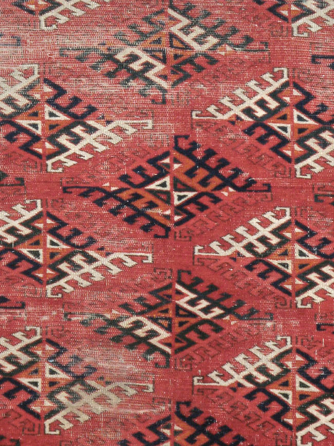 Vintage Persian Bokhara Room Size Carpet, No.21826 - Staging