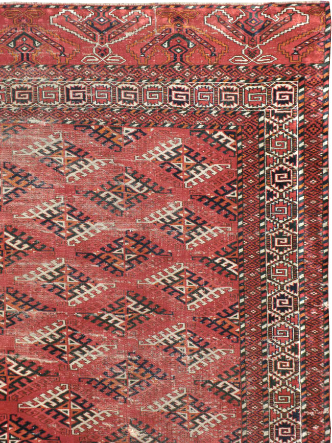 Vintage Persian Bokhara Room Size Carpet, No.21826 - Staging