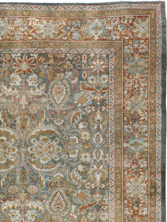 Antique Persian Mahal Carpet, No.21836 - Staging