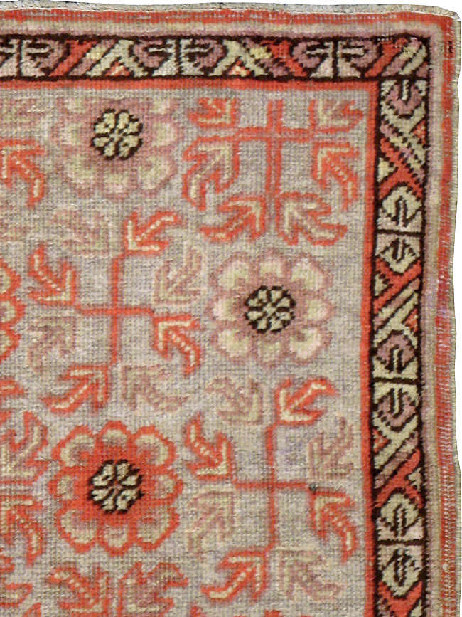 Vintage East Turkestan Khotan Rug, No.21842 - Staging