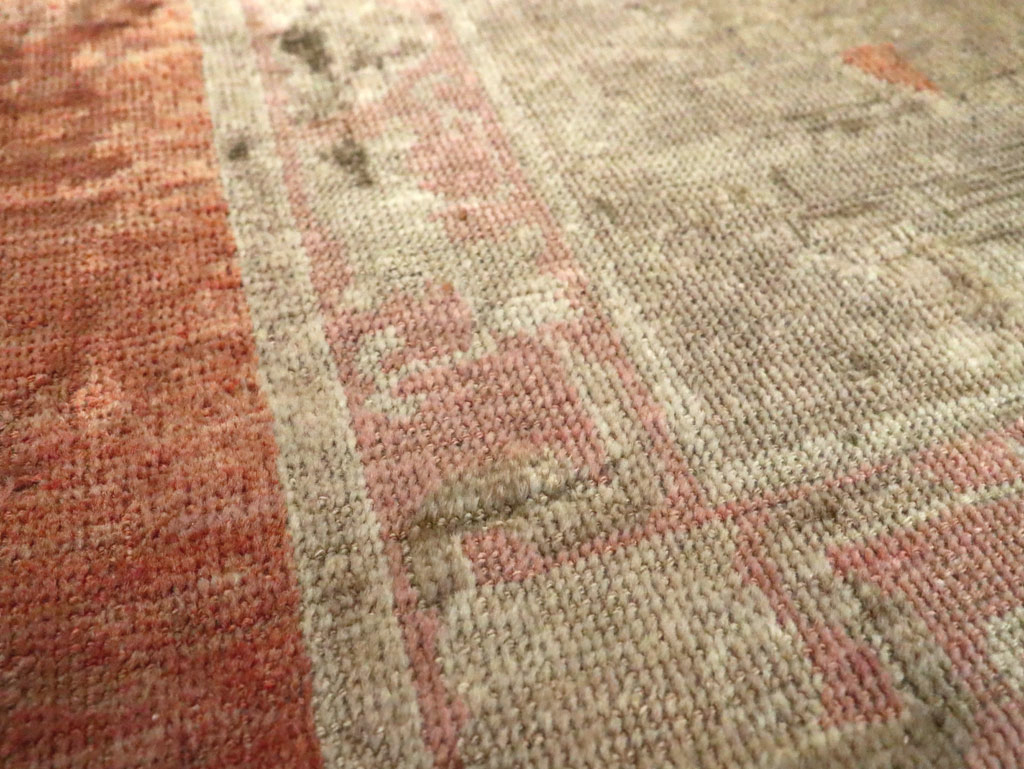 Vintage east Turkestan Khotan Square Rug, No.21843 - Staging