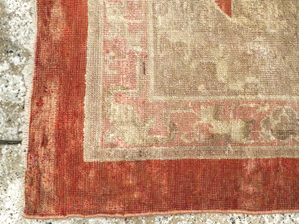 Vintage east Turkestan Khotan Square Rug, No.21843 - Staging