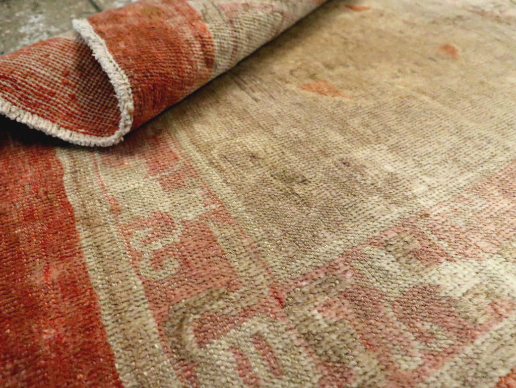 Vintage east Turkestan Khotan Square Rug, No.21843 - Staging