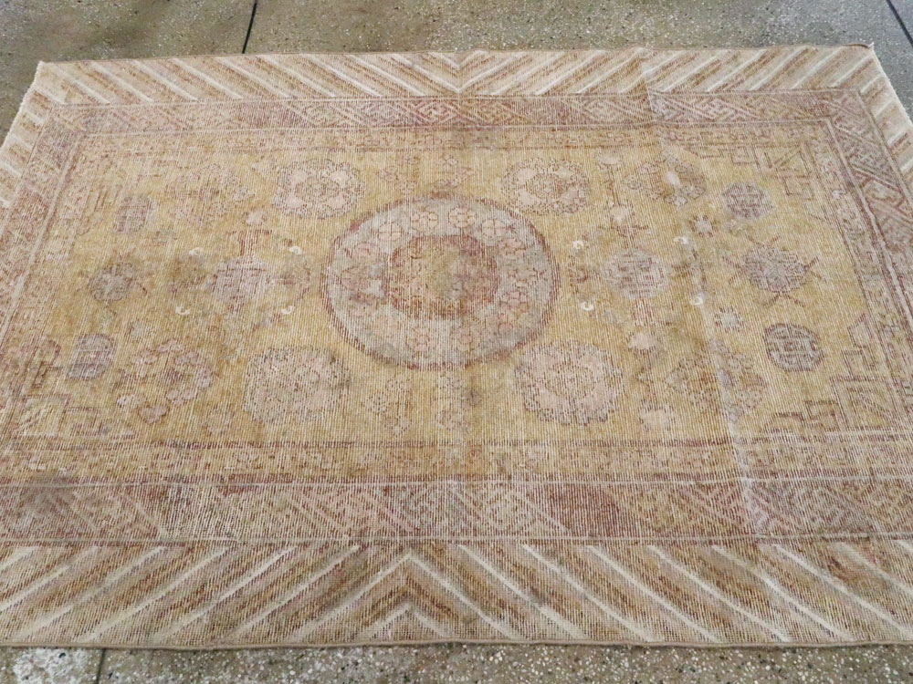 Antique East Turkestan Khotan Rug, No.21844 - Staging