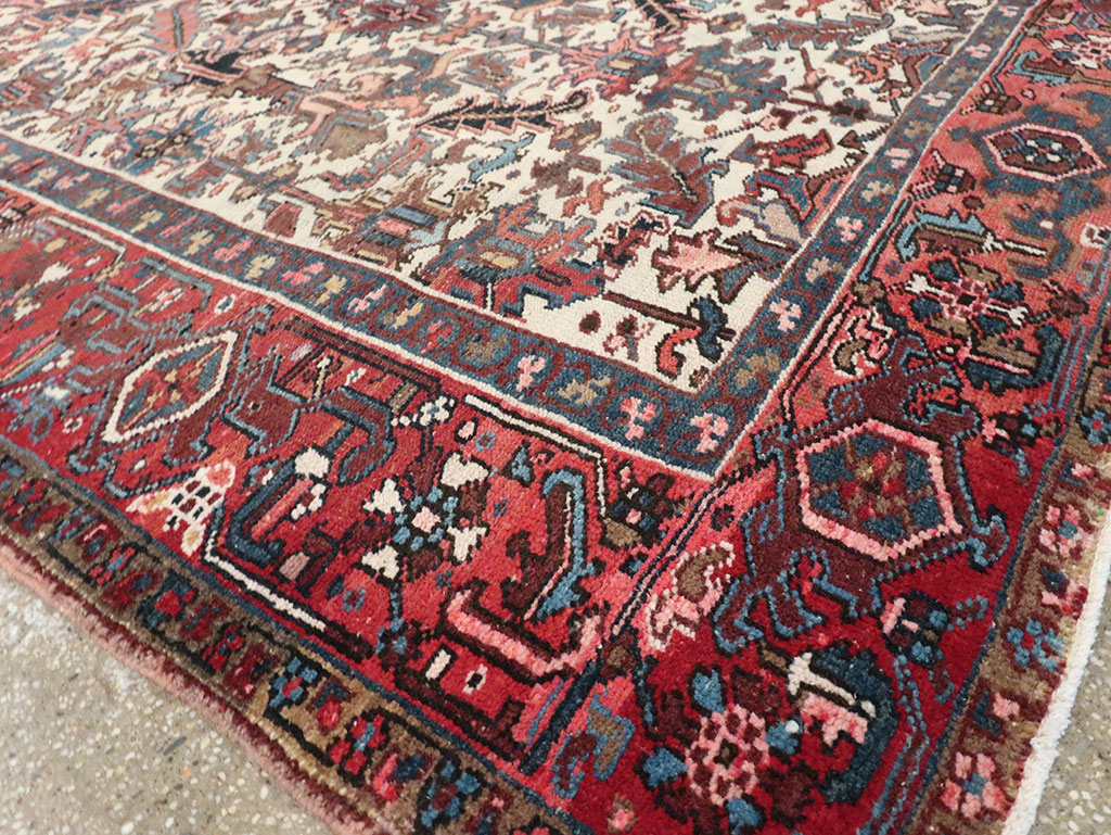 Vintage Persian Heriz Carpet, No.21919 - Staging