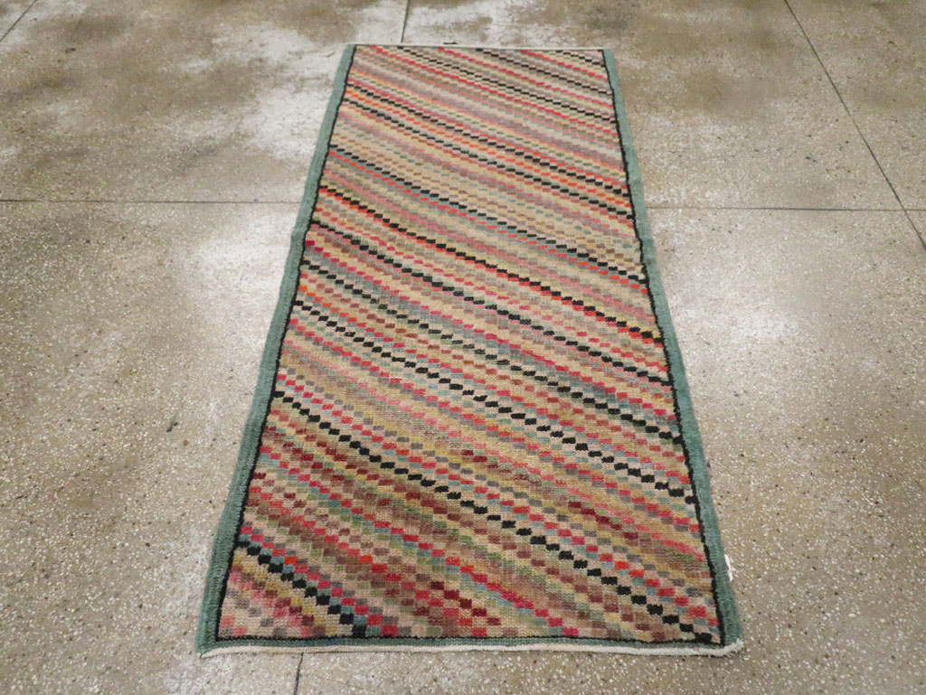 Vintage Turkish Anatolian Throw Rug, No.21933 - Staging